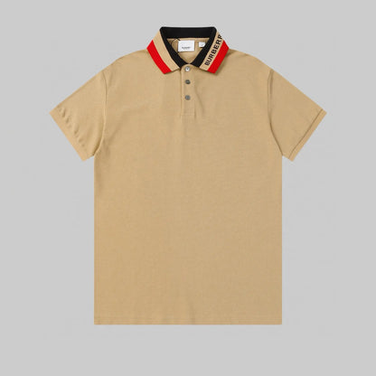 Striped Letter Polo Shirt