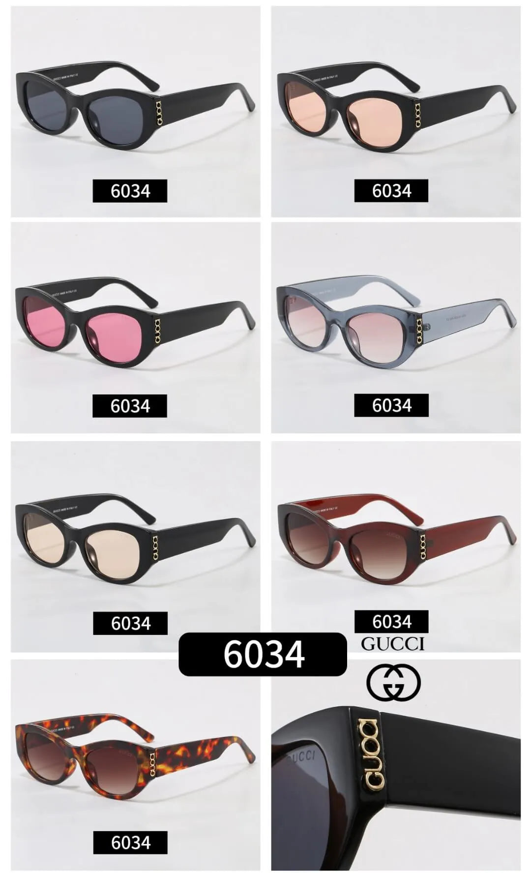 Cat-Eye Letter Sunglasses