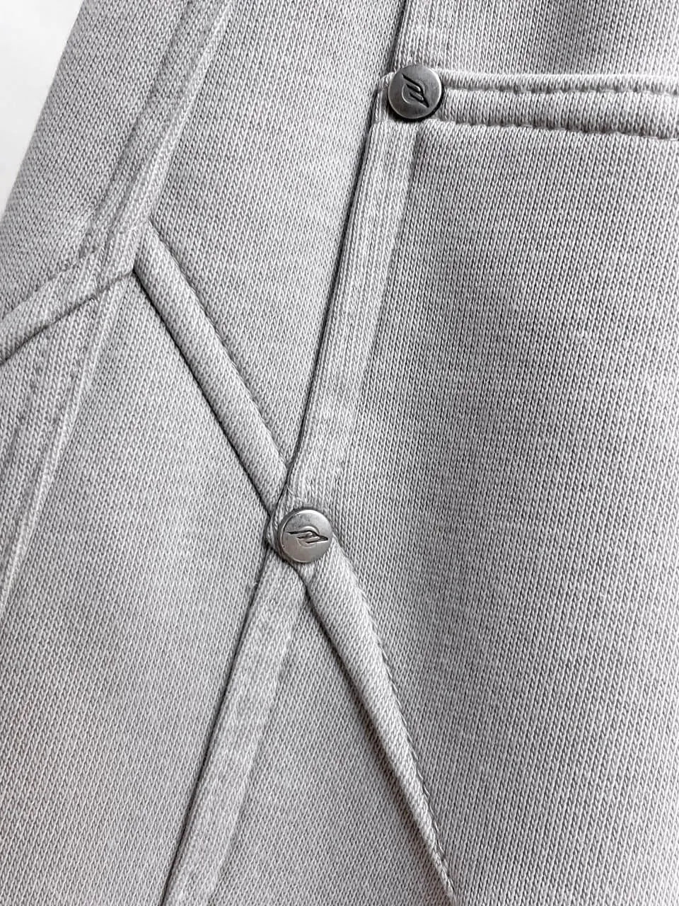 Geometric Stitching Adjustable‑hem Pants