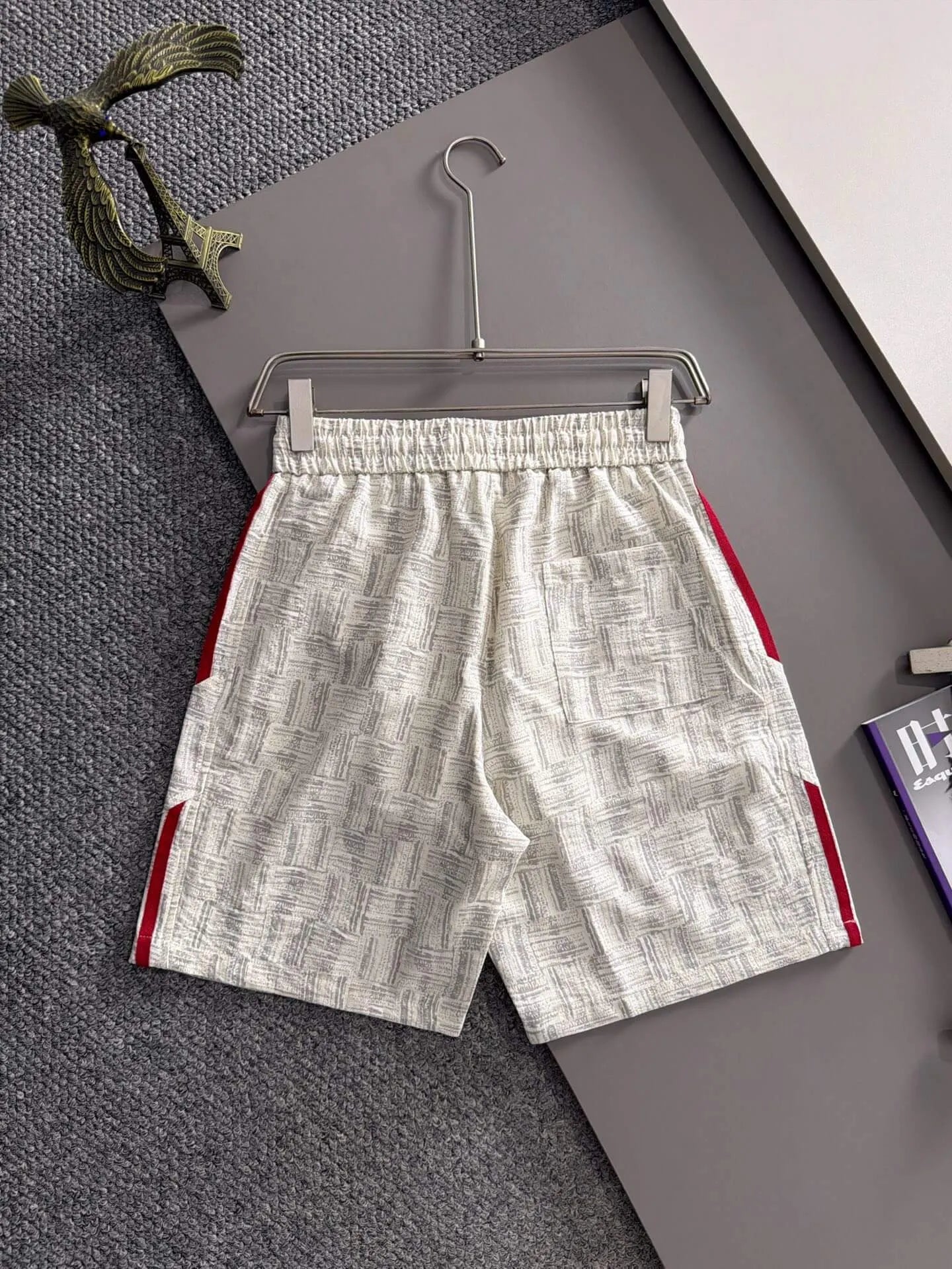 Horse Embroidery Side Stripe Shorts