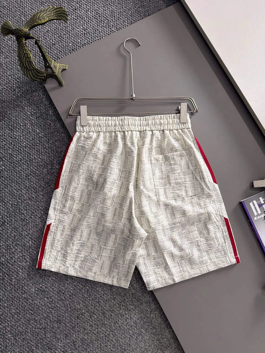 Horse Embroidery Side Stripe Shorts