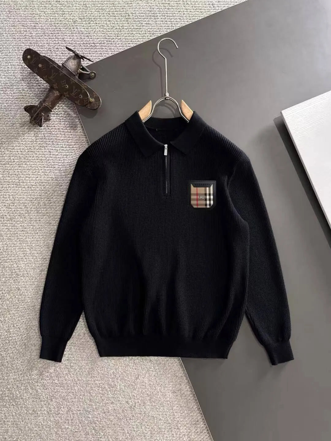 Pocket Plaid Sweatshirt