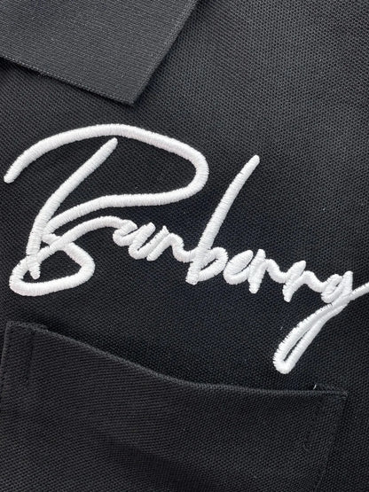 Letter Embroidered Polo Shirt