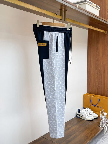 Monogram Color‑Block Straight‑Leg sweatpants