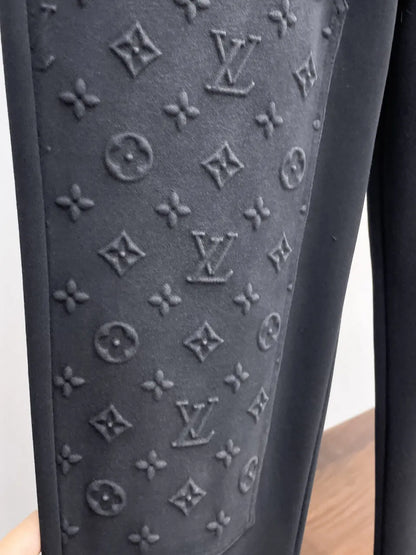 Patchwork Embossed Monogram Pants