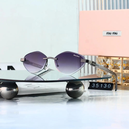 Rimless Irregular Sunglasses