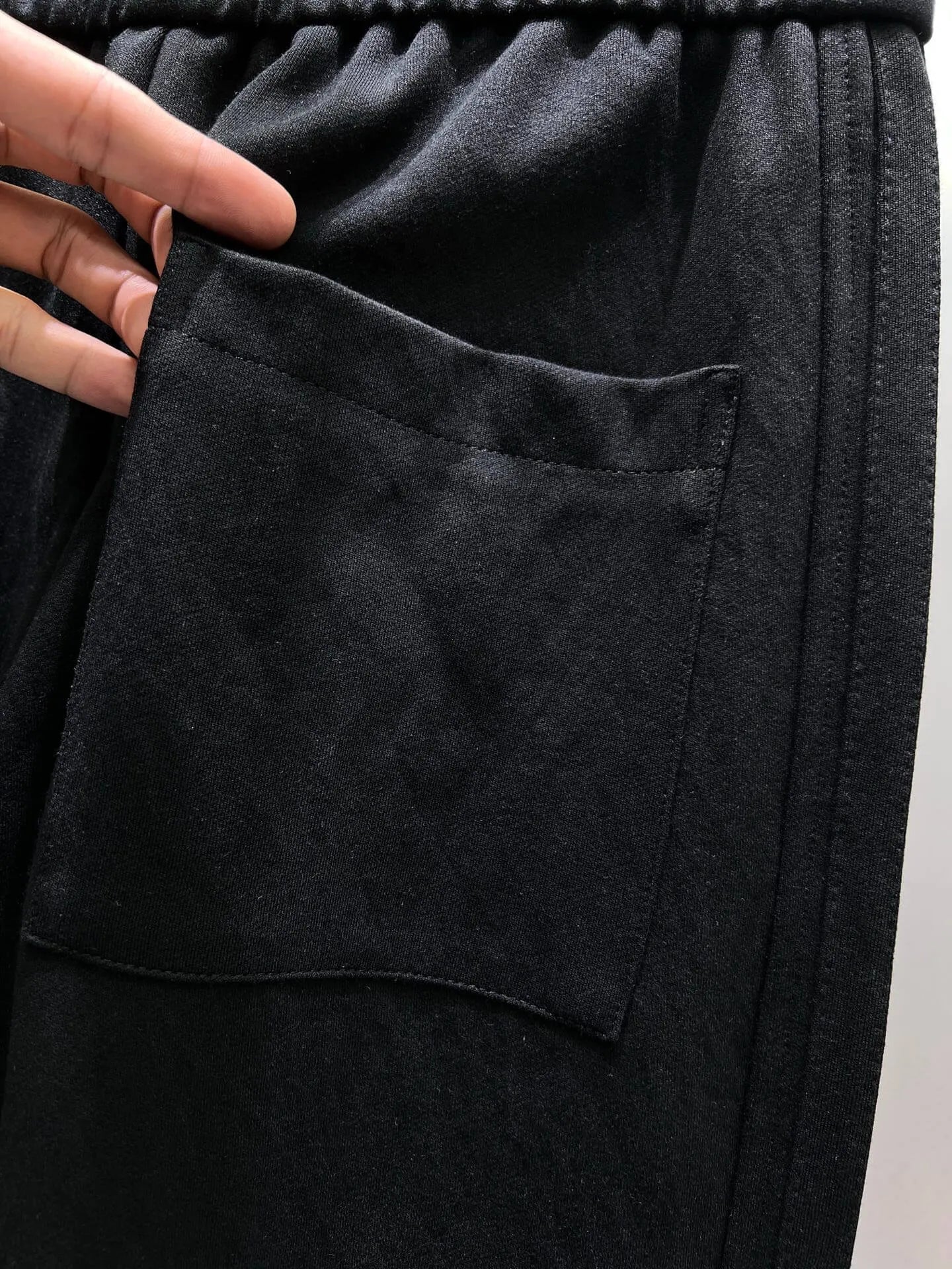 Geometric Embroidery Loose Straight Pants