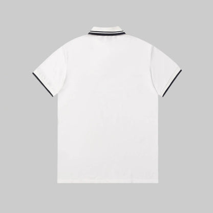 Dual‑Eye Gaze‑Motif Embroidered Polo Shirt