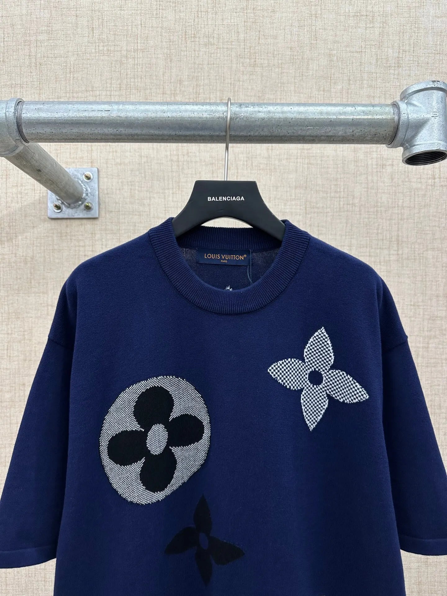 Art Printed Knitted T-Shirt