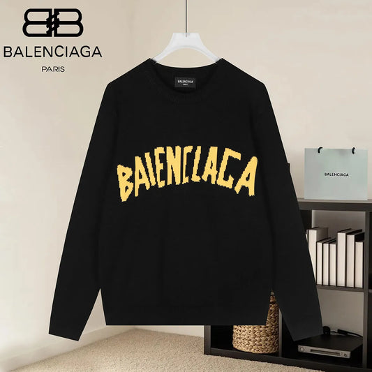 Vintage Letter Crew Neck Knit Sweater