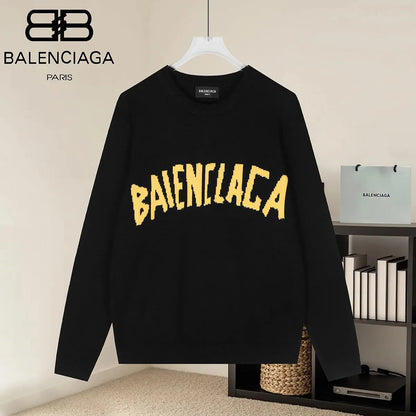 Vintage Letter Crew Neck Knit Sweater