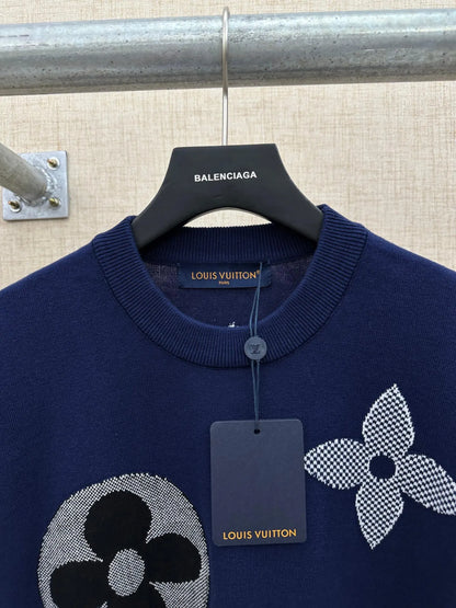 Art Printed Knitted T-Shirt
