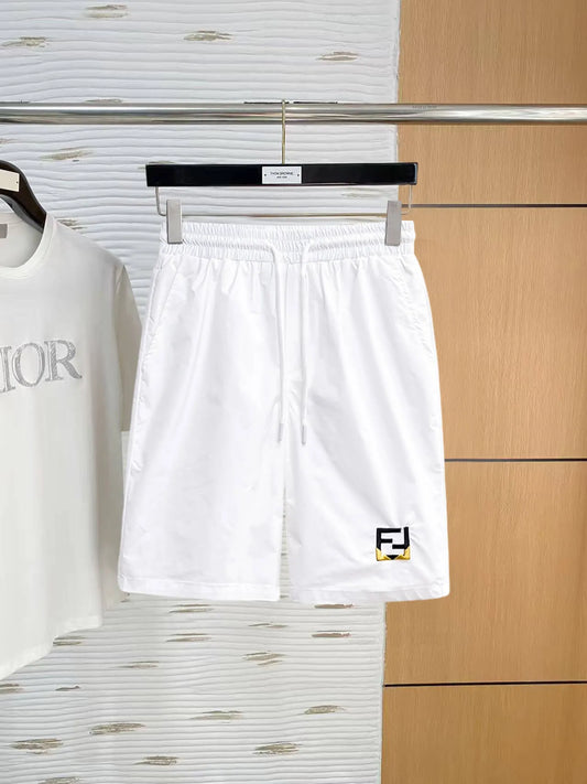 Contrast   Embroidered Casual Shorts