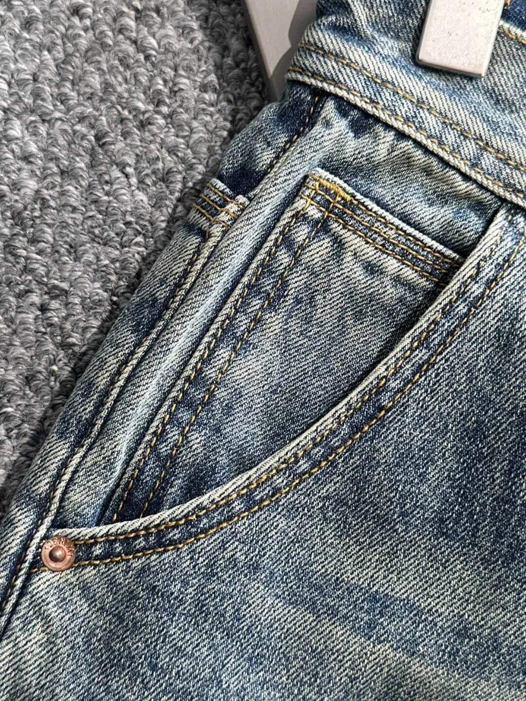 Ethnic Patchwork Decor Denim Shorts