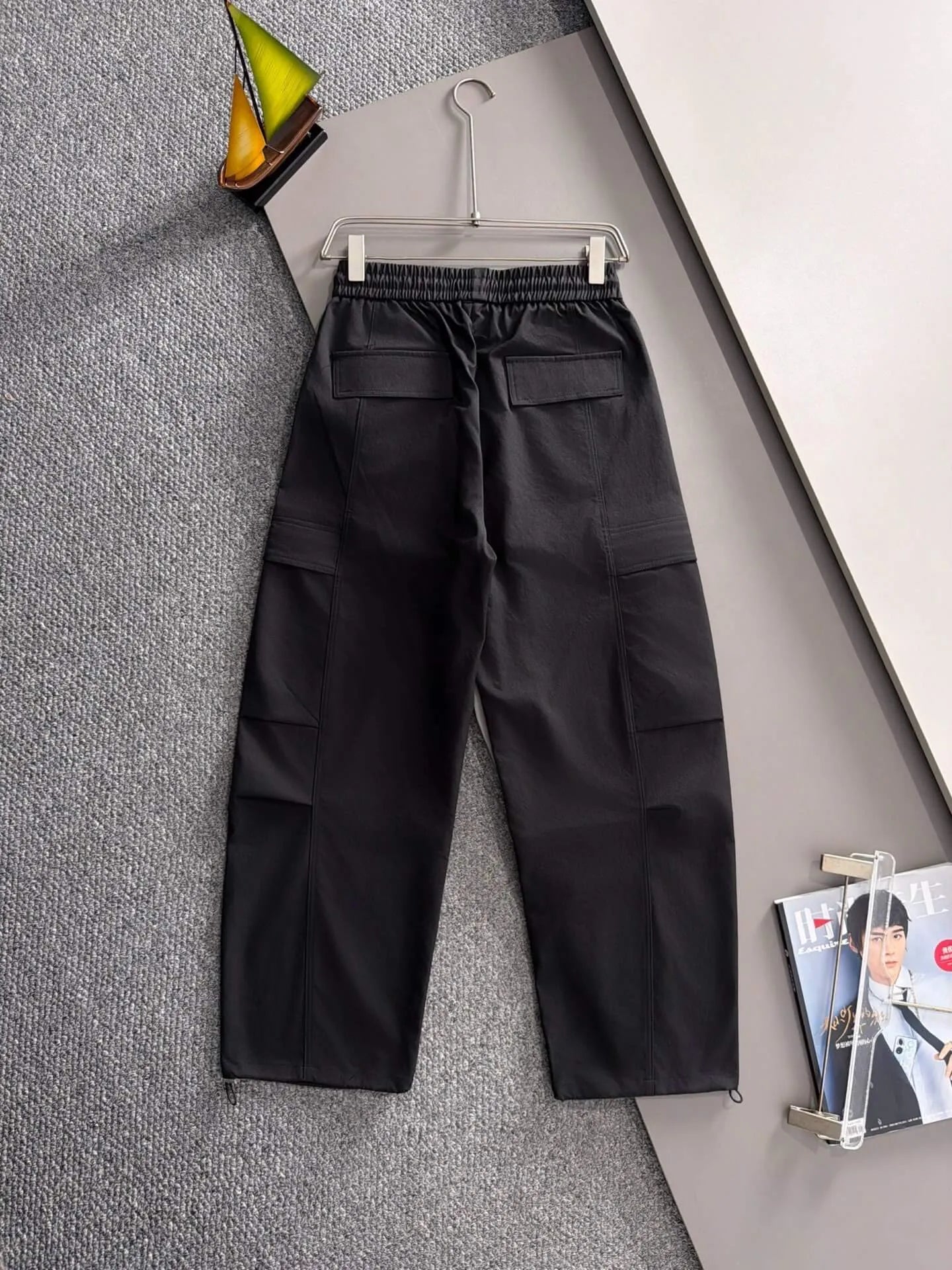 Badge Embroidery Multi-Pocket Cargo Pants
