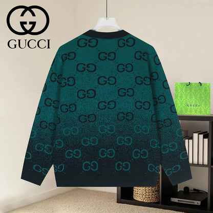 Gradient  V-Neck Knit Cardigan