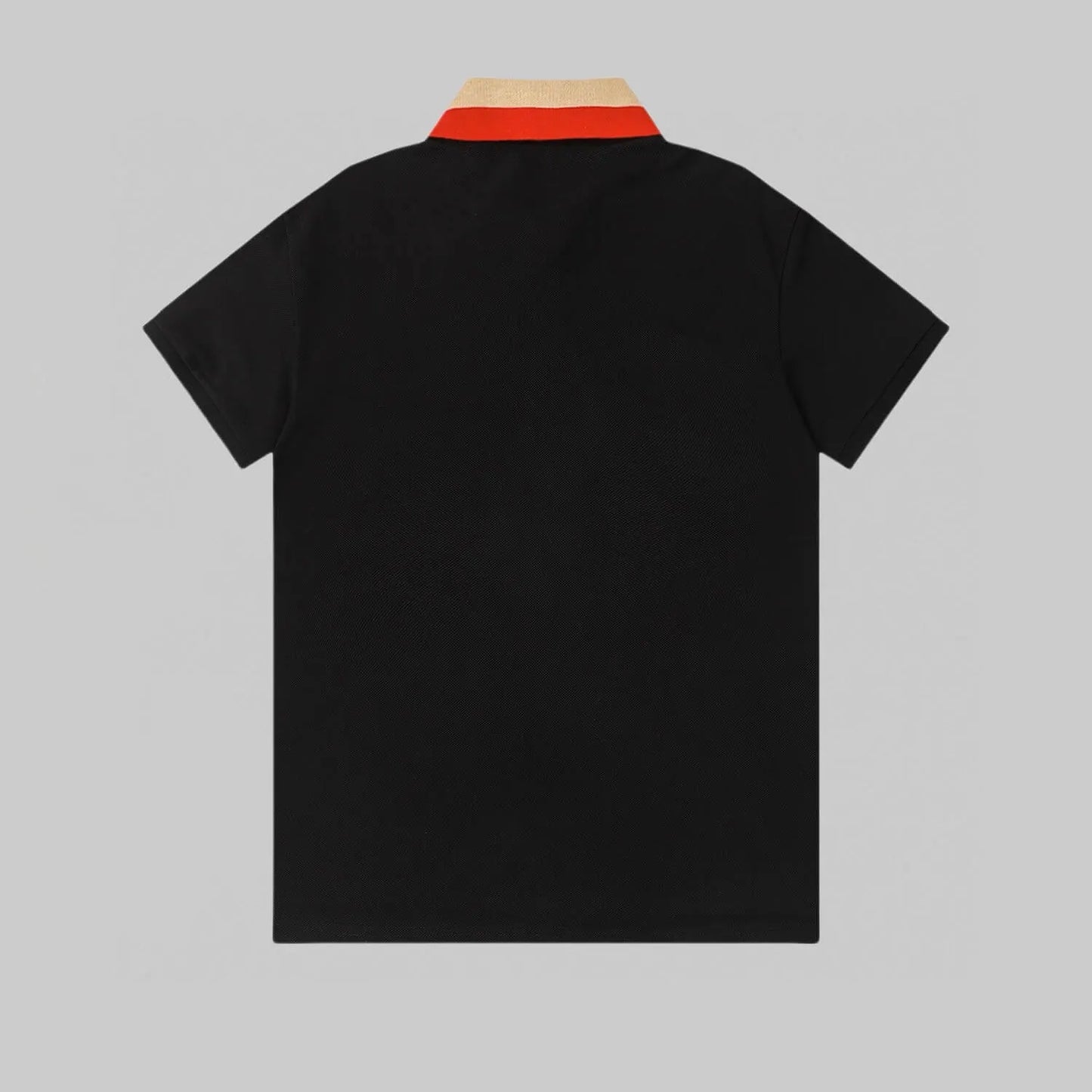 Striped Letter Polo Shirt