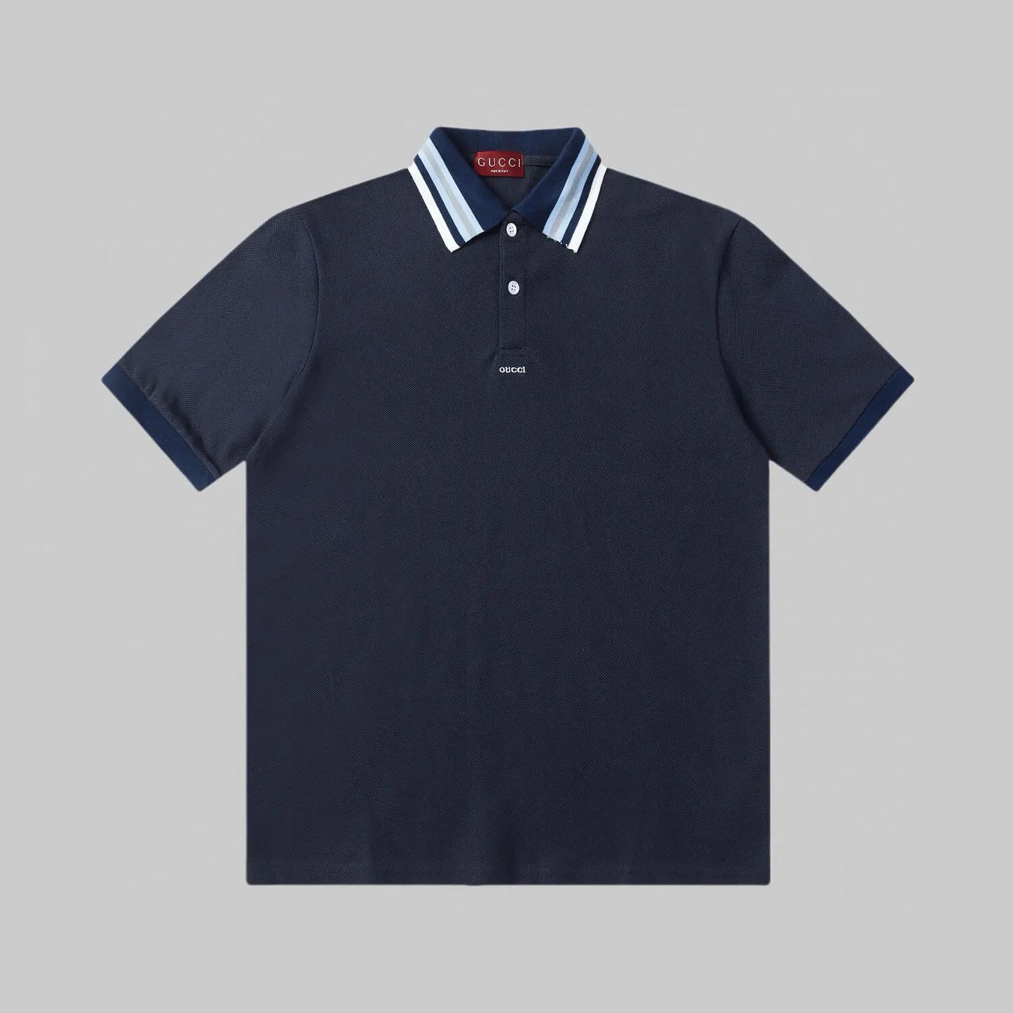 Letter‑Embroidered Polo Shirt