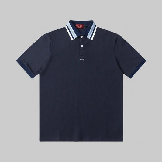 Letter‑Embroidered Polo Shirt