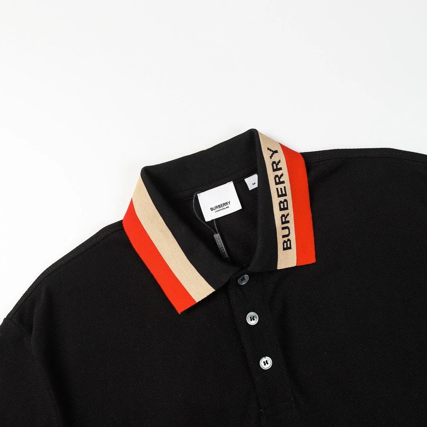 Striped Letter Polo Shirt