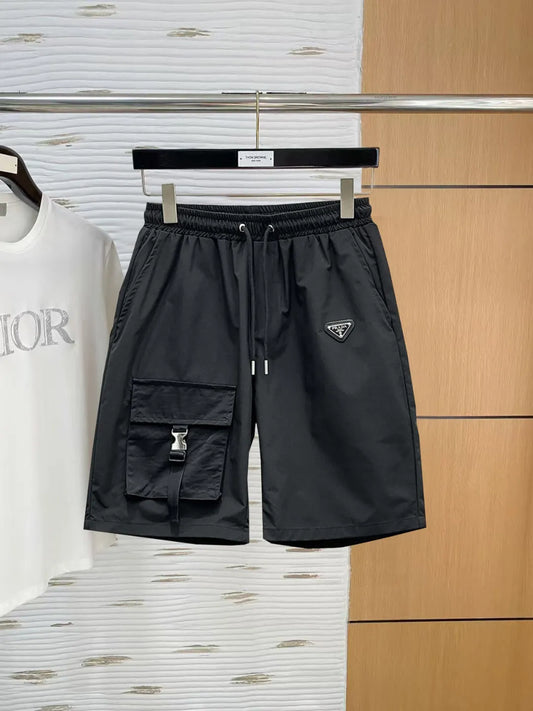Buckle Decor Cargo Pocket Shorts