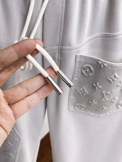 Patchwork Embossed Monogram Pants