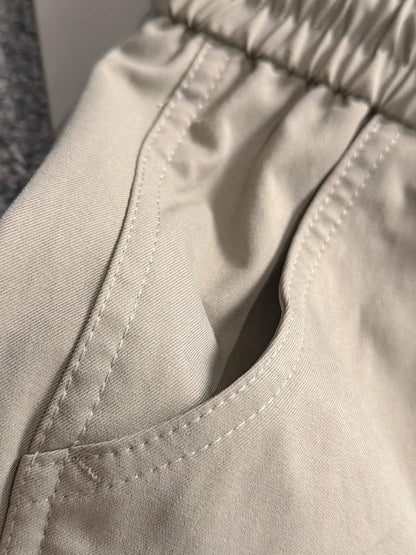 Badge Embroidery Multi-Pocket Cargo Pants