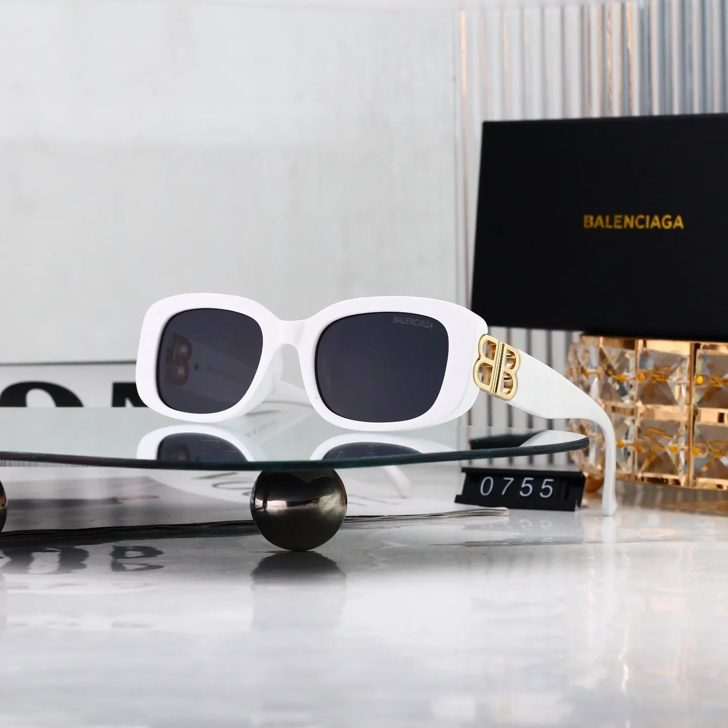Double B Temple Patchwork Sunglasses