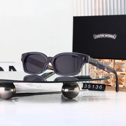 Classic Rivet Decor Rectangle Sunglasses