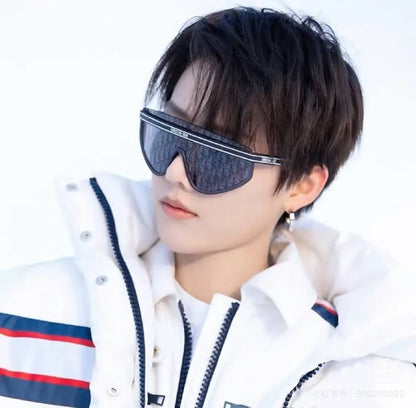 One-piece Aviator Shield Sunglasses