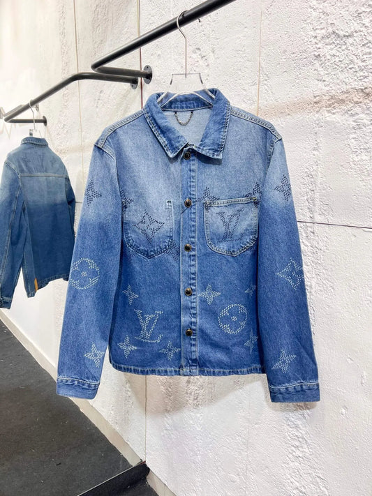 Denim Lapel Single Jacket