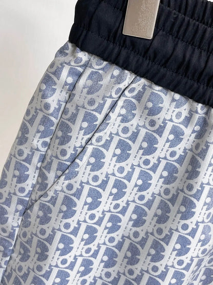 Label Badge Monogram Printed Shorts