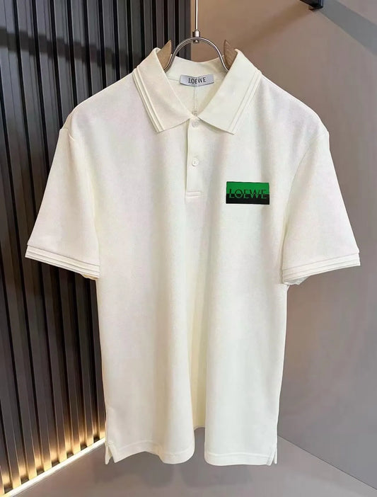 Contrast striped polo shirt