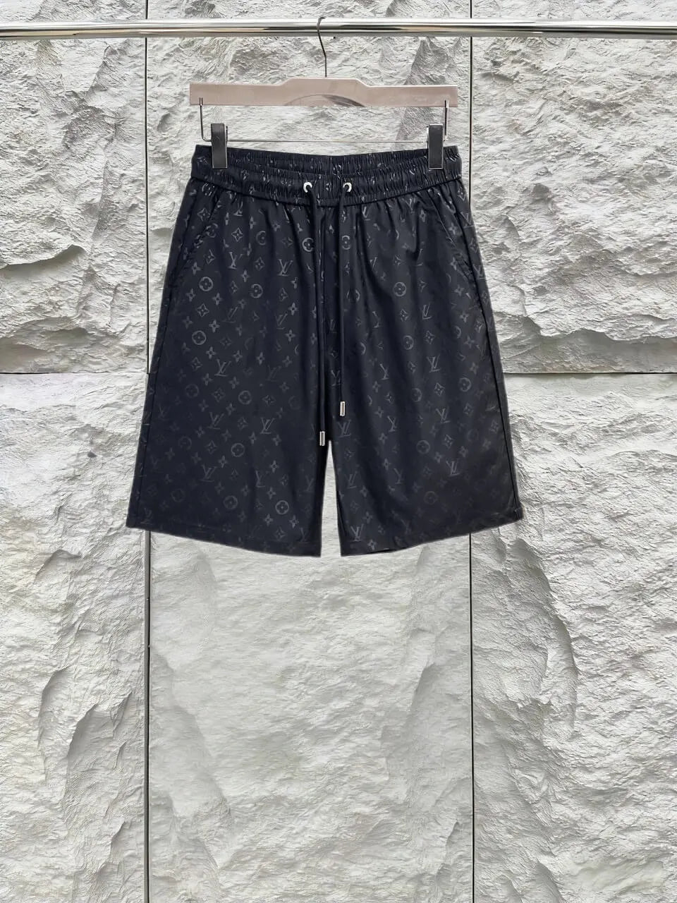 Dark Tone All‑Over Monogram Casual Shorts