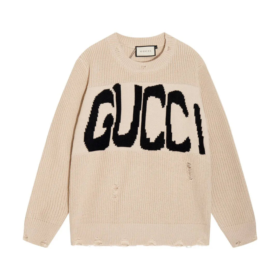 Distressed Crewneck Sweater