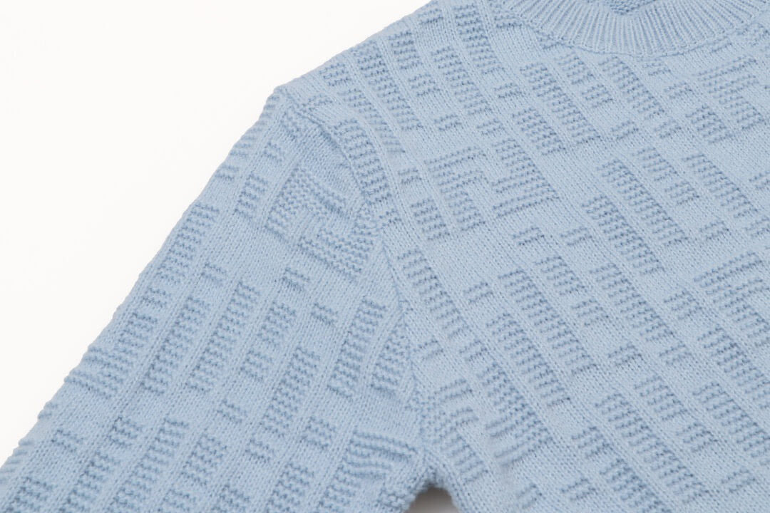 Tone‑on‑Tone Jacquard Sweater
