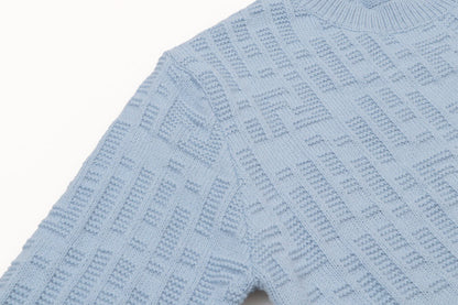 Tone‑on‑Tone Jacquard Sweater