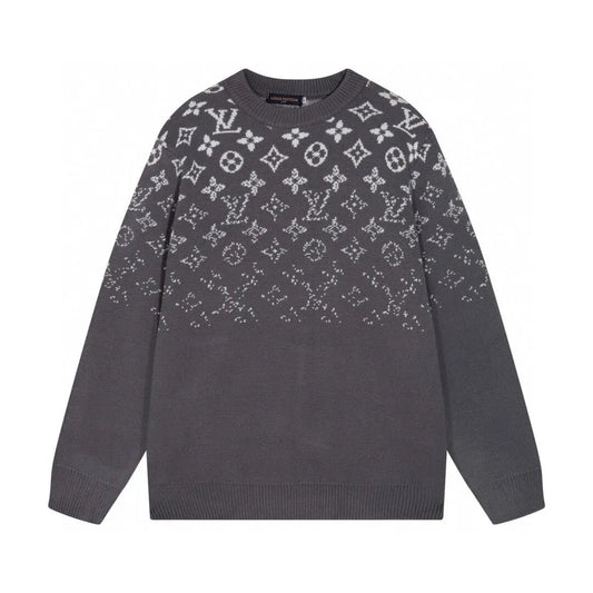 Partial Monogram Knit Sweater