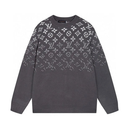 Partial Monogram Knit Sweater