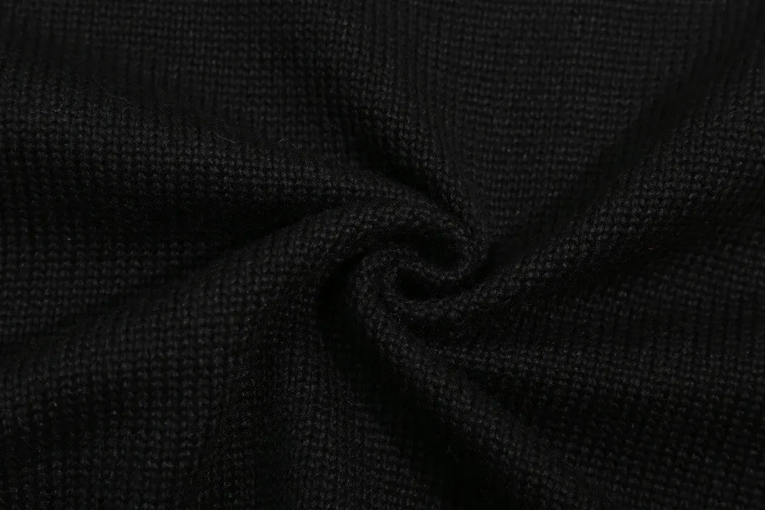 Chest Black Crewneck Sweater