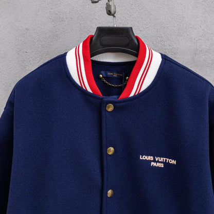 Letter Embroidered Baseball Jacket
