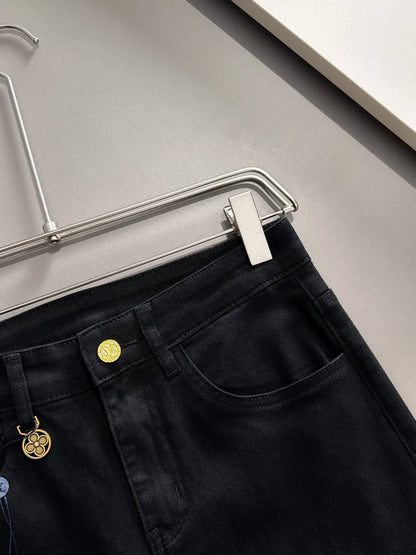 Monogram Leather Tag Jeans
