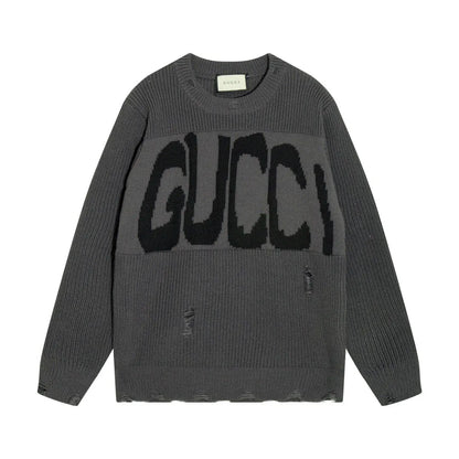 Distressed Crewneck Sweater