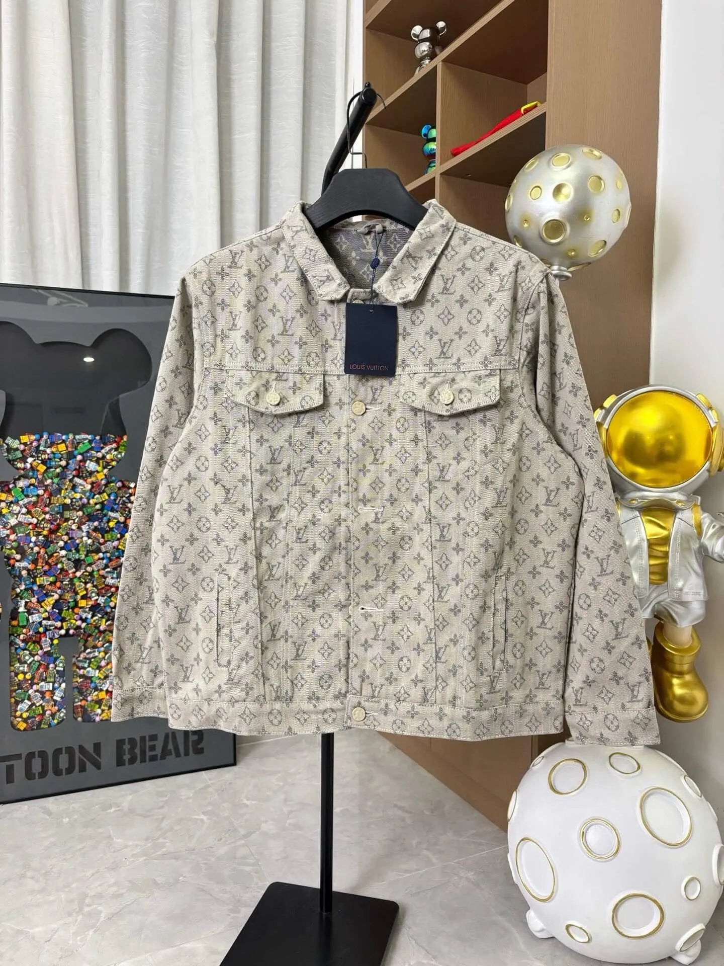 All‑Over Jacquard Denim Jacket