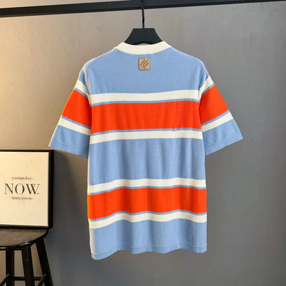 Crew Neck Striped T‑Shirt