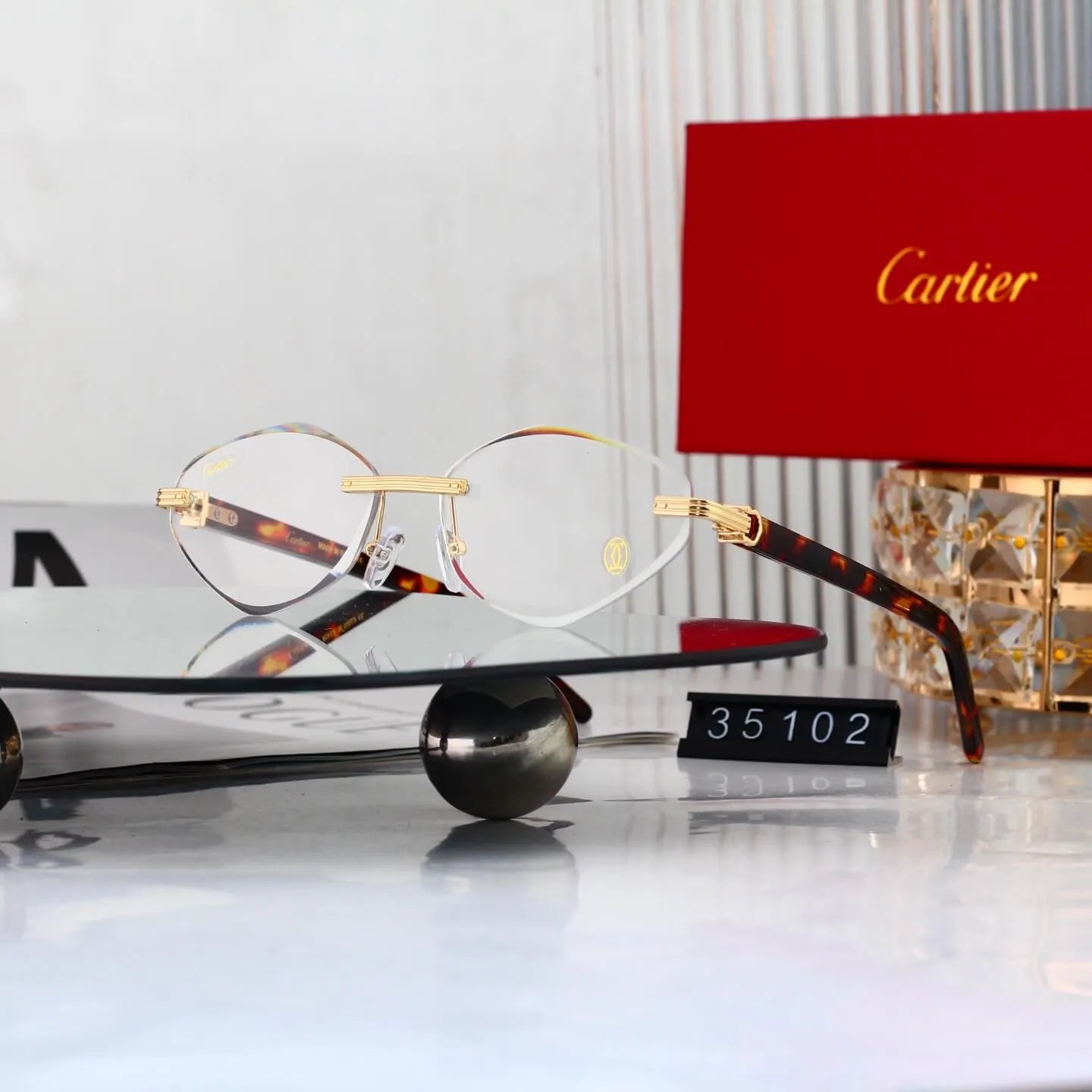 Rimless Polygon Sunglasses