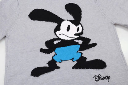 Cartoon Embroidery Red Sweater