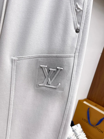 Debossed    Seam Stitching Pants