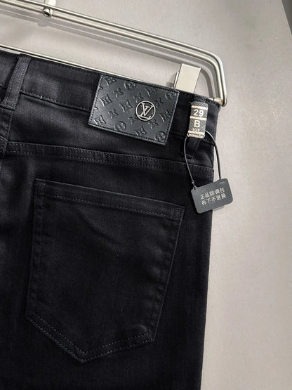 Classic Label Slim Straight Jeans