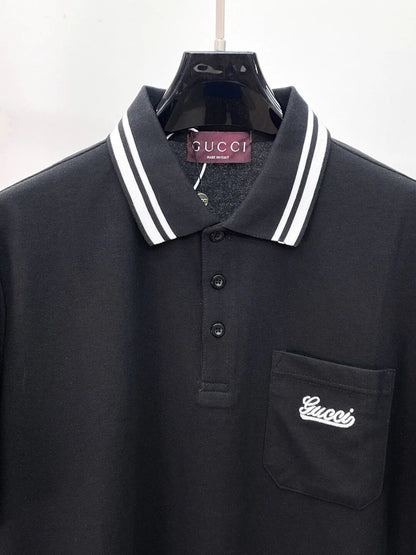 Color Block Stripe Polo Shirt